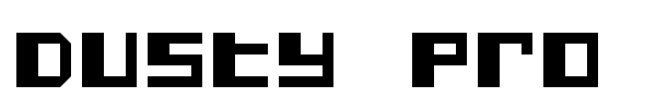 Dusty Pro font preview